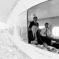 1986 Alan Bond in his Airship